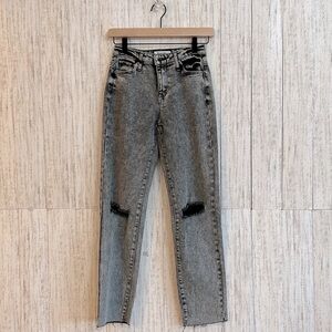 RSQ Black Acid Washed High Rise Straight Leg | SIZE 23